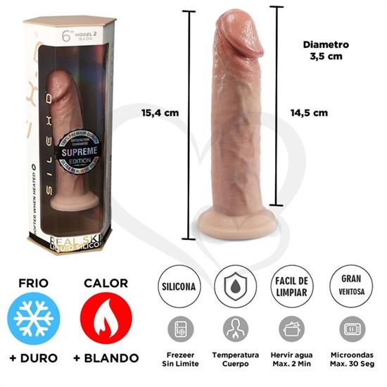 Dildo Real Skin Model 2 de 15 centimetros con ventosa